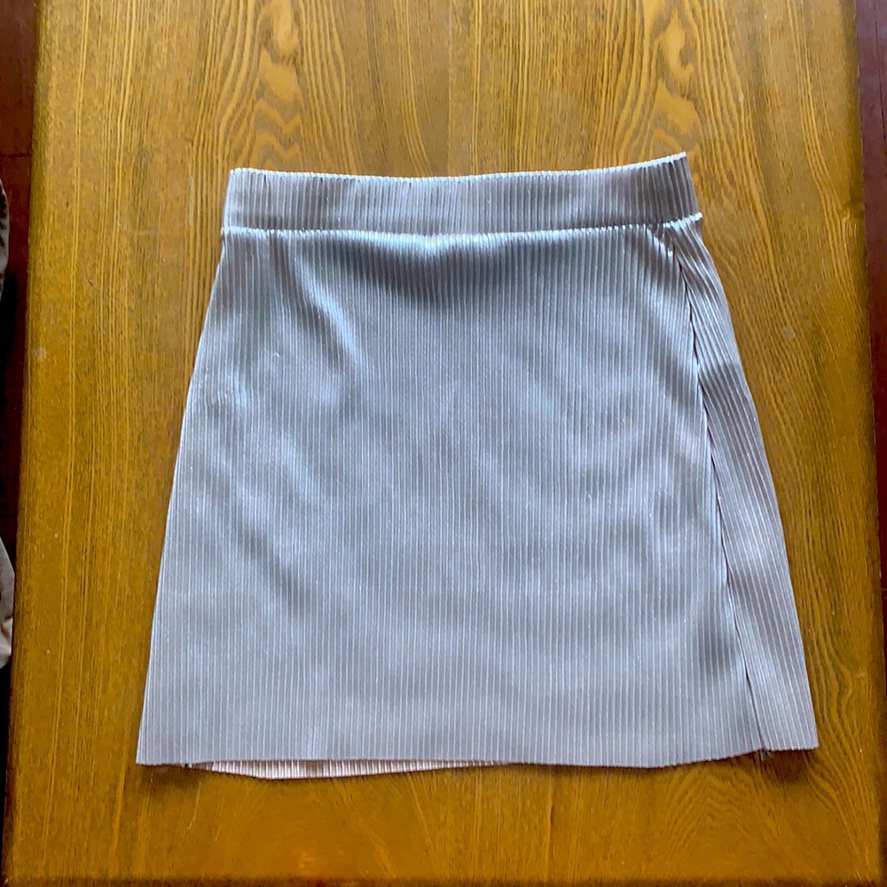 High-Waisted Gold Mini Skirt